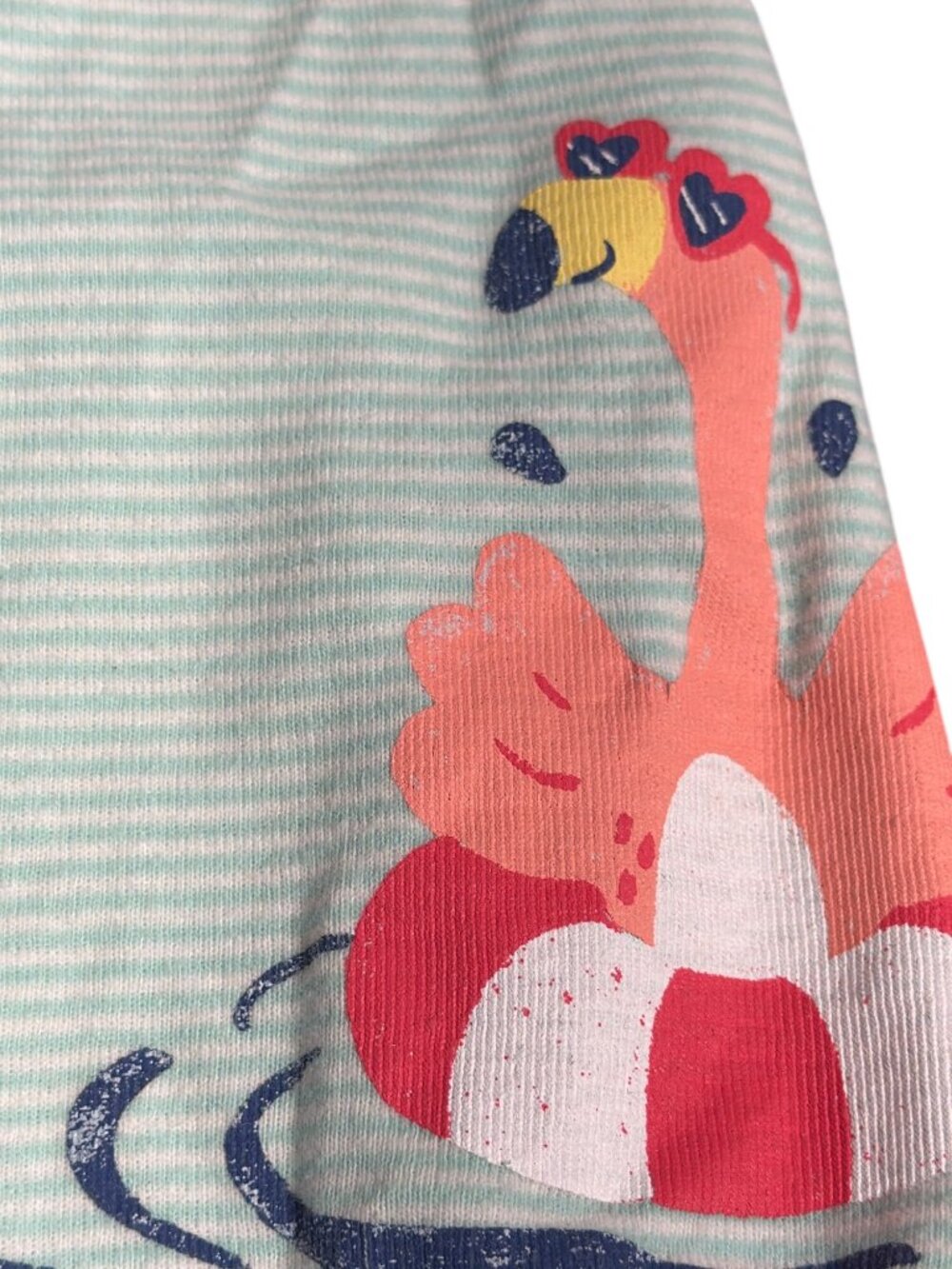 Carters 2 Outfits 3 Months Bubble Suit Shorts Shirt Flamingo Flowers Crab Summer - Picture 3 of 8